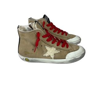 Golden Goose Kids Francy Shearling High Top Sneakers Size 30